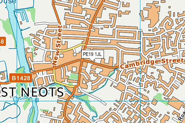 PE19 1JL map - OS VectorMap District (Ordnance Survey)
