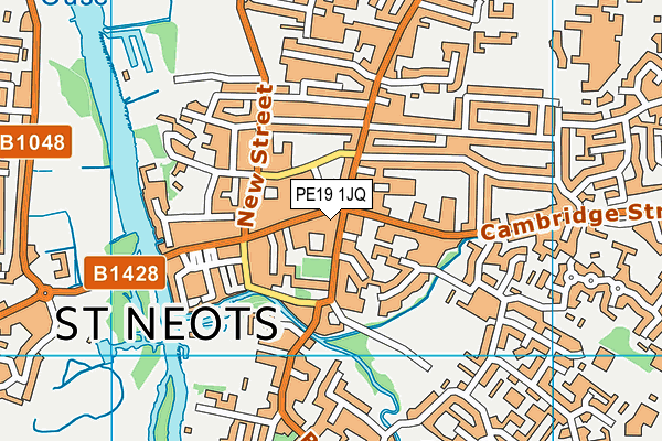 PE19 1JQ map - OS VectorMap District (Ordnance Survey)