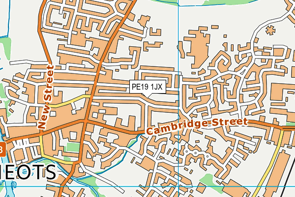 PE19 1JX map - OS VectorMap District (Ordnance Survey)