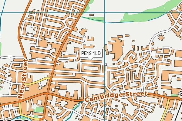 PE19 1LD map - OS VectorMap District (Ordnance Survey)