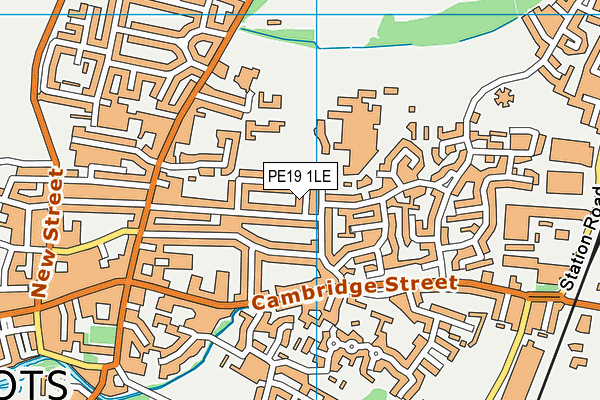 PE19 1LE map - OS VectorMap District (Ordnance Survey)