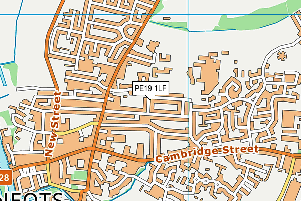 PE19 1LF map - OS VectorMap District (Ordnance Survey)