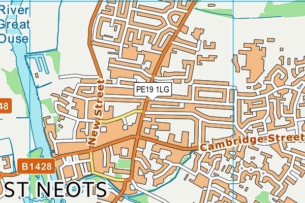 PE19 1LG map - OS VectorMap District (Ordnance Survey)