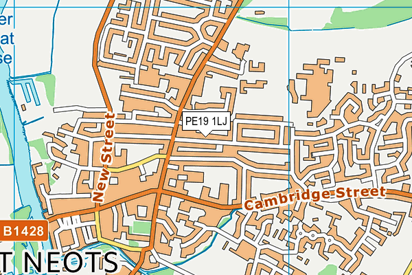 PE19 1LJ map - OS VectorMap District (Ordnance Survey)