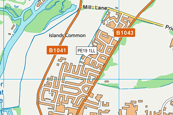 PE19 1LL map - OS VectorMap District (Ordnance Survey)