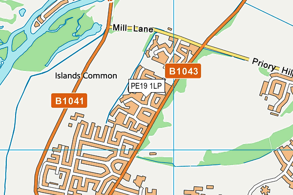 PE19 1LP map - OS VectorMap District (Ordnance Survey)