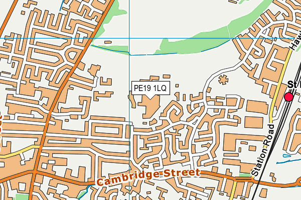 Longsands Academy map (PE19 1LQ) - OS VectorMap District (Ordnance Survey)