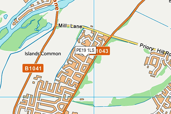 PE19 1LS map - OS VectorMap District (Ordnance Survey)