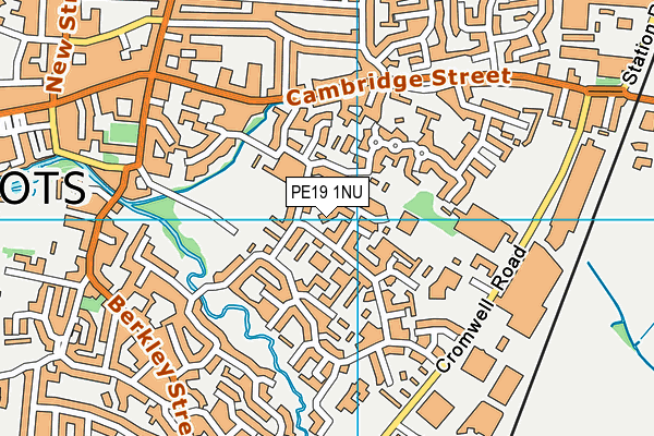 PE19 1NU map - OS VectorMap District (Ordnance Survey)