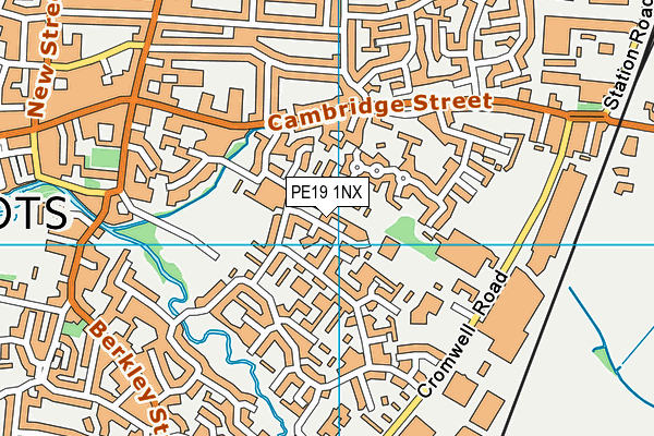 PE19 1NX map - OS VectorMap District (Ordnance Survey)