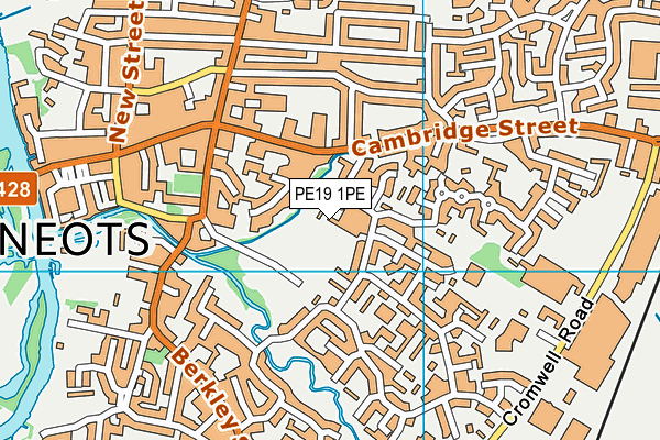 PE19 1PE map - OS VectorMap District (Ordnance Survey)