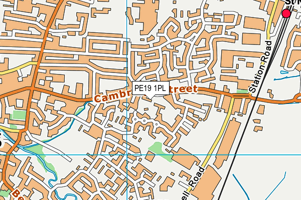 PE19 1PL map - OS VectorMap District (Ordnance Survey)