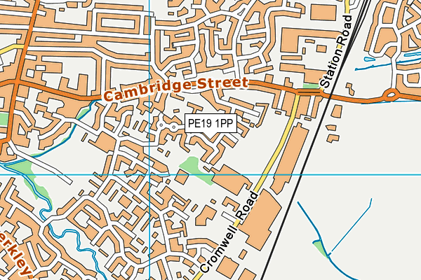 PE19 1PP map - OS VectorMap District (Ordnance Survey)