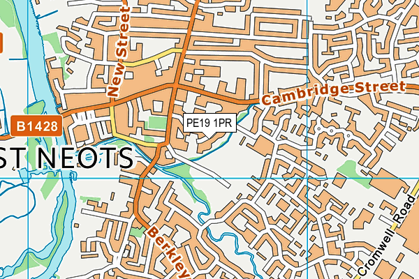 PE19 1PR map - OS VectorMap District (Ordnance Survey)