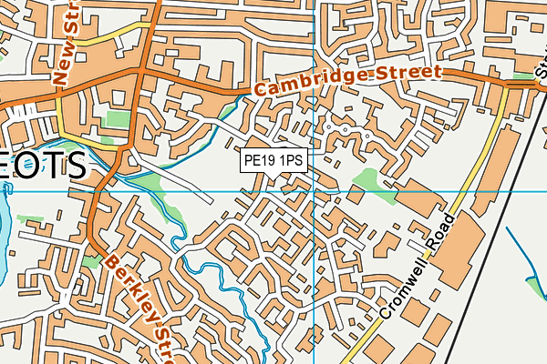 PE19 1PS map - OS VectorMap District (Ordnance Survey)