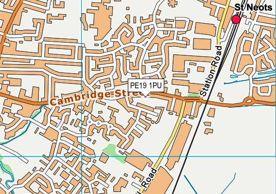 PE19 1PU map - OS VectorMap District (Ordnance Survey)