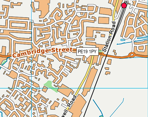 PE19 1PY map - OS VectorMap District (Ordnance Survey)