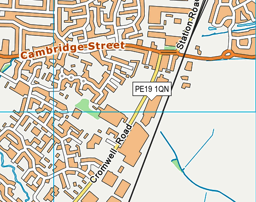 PE19 1QN map - OS VectorMap District (Ordnance Survey)