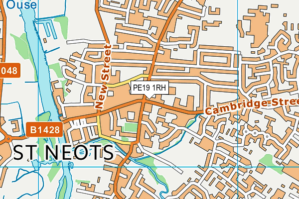 PE19 1RH map - OS VectorMap District (Ordnance Survey)