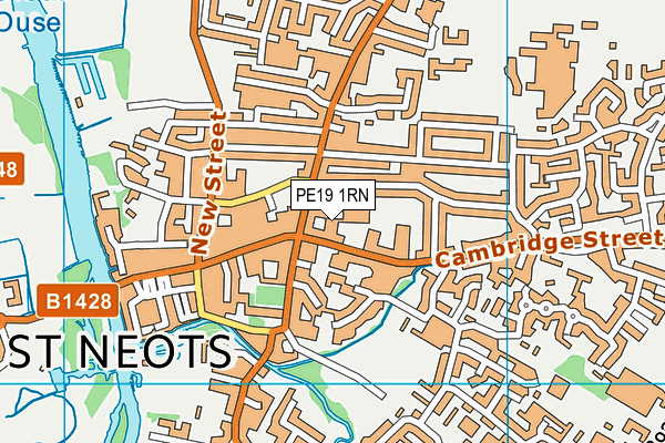PE19 1RN map - OS VectorMap District (Ordnance Survey)