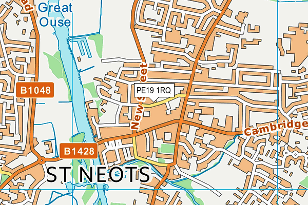 PE19 1RQ map - OS VectorMap District (Ordnance Survey)