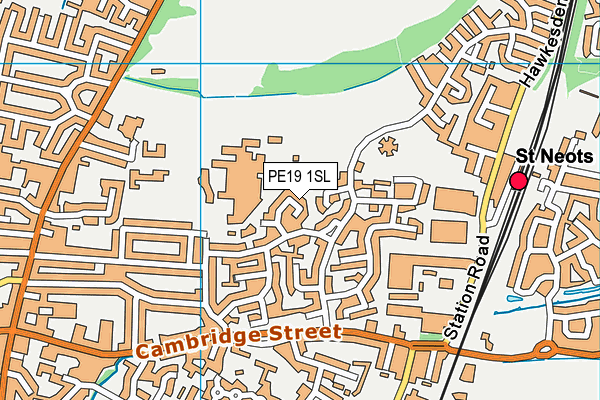 PE19 1SL map - OS VectorMap District (Ordnance Survey)