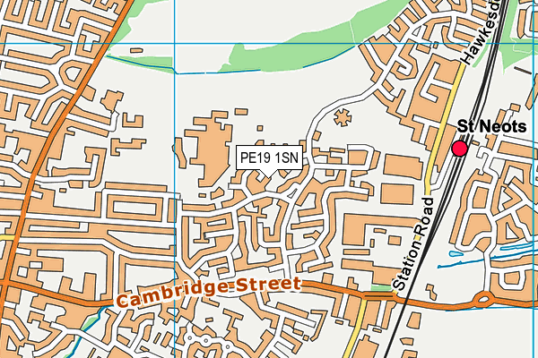 PE19 1SN map - OS VectorMap District (Ordnance Survey)