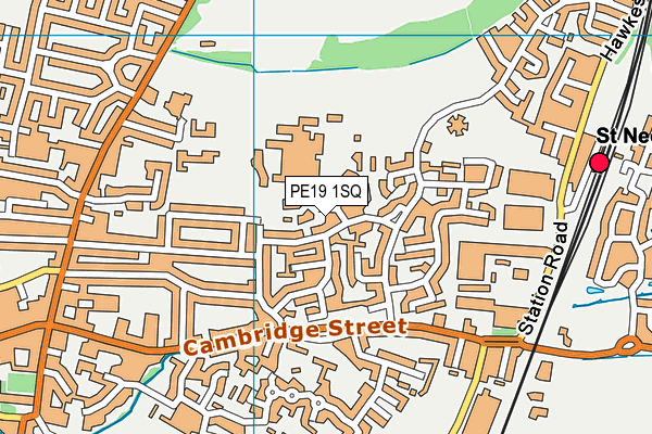 PE19 1SQ map - OS VectorMap District (Ordnance Survey)