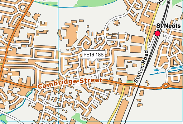 PE19 1SS map - OS VectorMap District (Ordnance Survey)