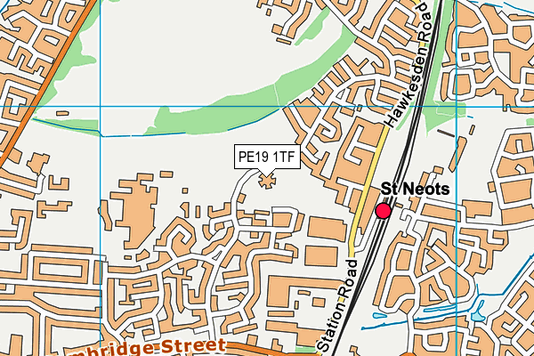 PE19 1TF map - OS VectorMap District (Ordnance Survey)