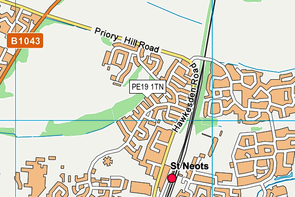 PE19 1TN map - OS VectorMap District (Ordnance Survey)