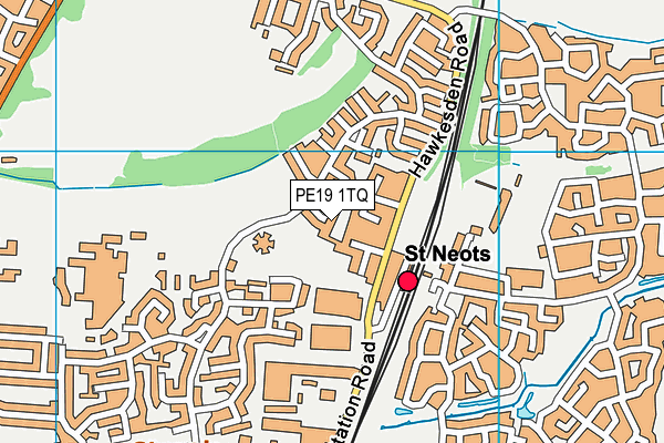 PE19 1TQ map - OS VectorMap District (Ordnance Survey)