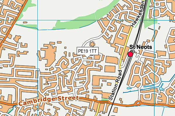 PE19 1TT map - OS VectorMap District (Ordnance Survey)