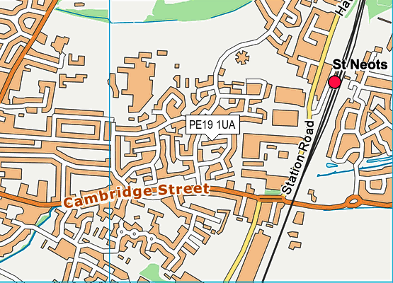 PE19 1UA map - OS VectorMap District (Ordnance Survey)