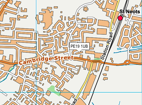 PE19 1UB map - OS VectorMap District (Ordnance Survey)