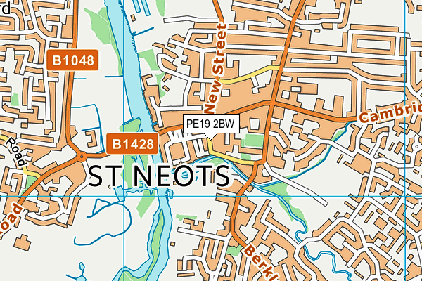 PE19 2BW map - OS VectorMap District (Ordnance Survey)