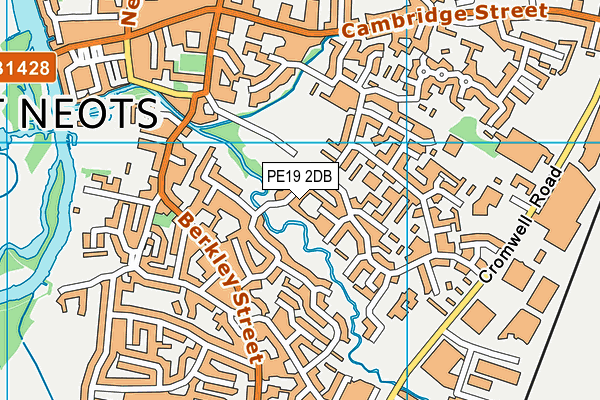 PE19 2DB map - OS VectorMap District (Ordnance Survey)