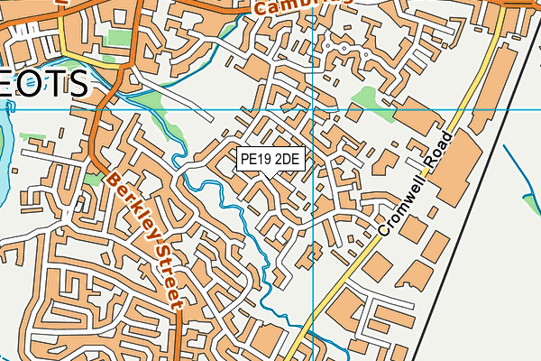 PE19 2DE map - OS VectorMap District (Ordnance Survey)