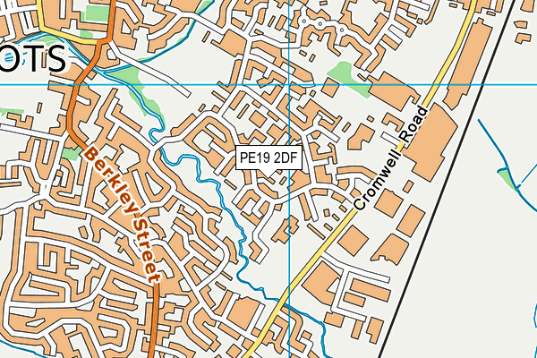 PE19 2DF map - OS VectorMap District (Ordnance Survey)