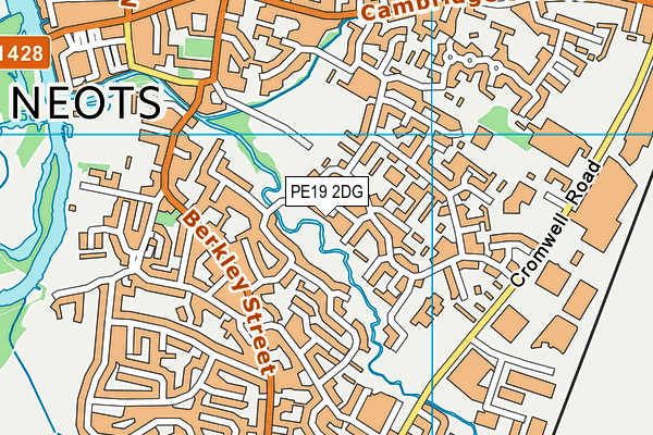 PE19 2DG map - OS VectorMap District (Ordnance Survey)