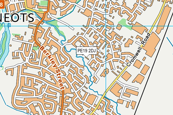 PE19 2DJ map - OS VectorMap District (Ordnance Survey)