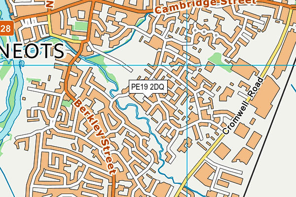 PE19 2DQ map - OS VectorMap District (Ordnance Survey)