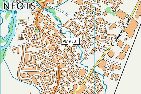PE19 2DT map - OS VectorMap District (Ordnance Survey)