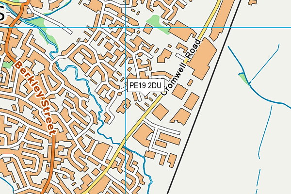 PE19 2DU map - OS VectorMap District (Ordnance Survey)