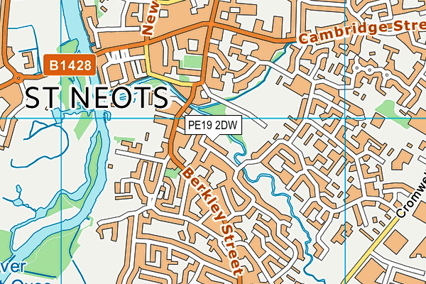 PE19 2DW map - OS VectorMap District (Ordnance Survey)