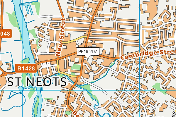 PE19 2DZ map - OS VectorMap District (Ordnance Survey)