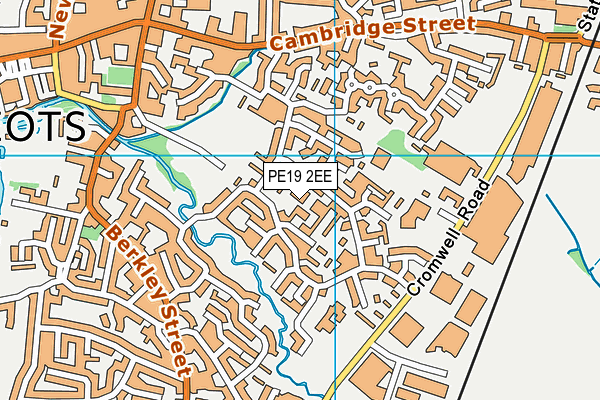 PE19 2EE map - OS VectorMap District (Ordnance Survey)