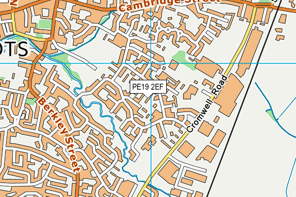 PE19 2EF map - OS VectorMap District (Ordnance Survey)