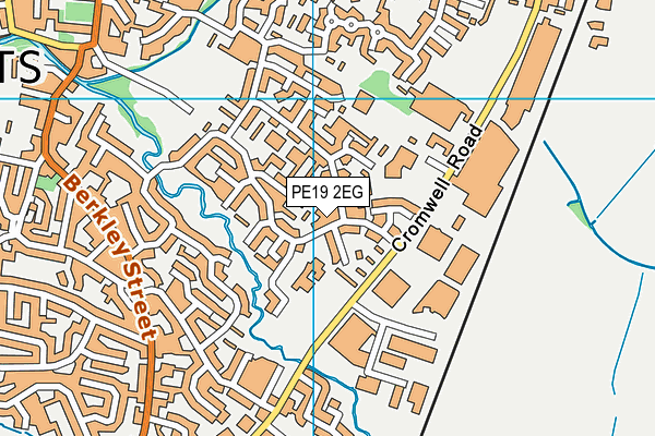 PE19 2EG map - OS VectorMap District (Ordnance Survey)