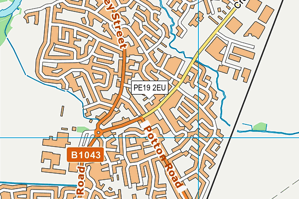PE19 2EU map - OS VectorMap District (Ordnance Survey)